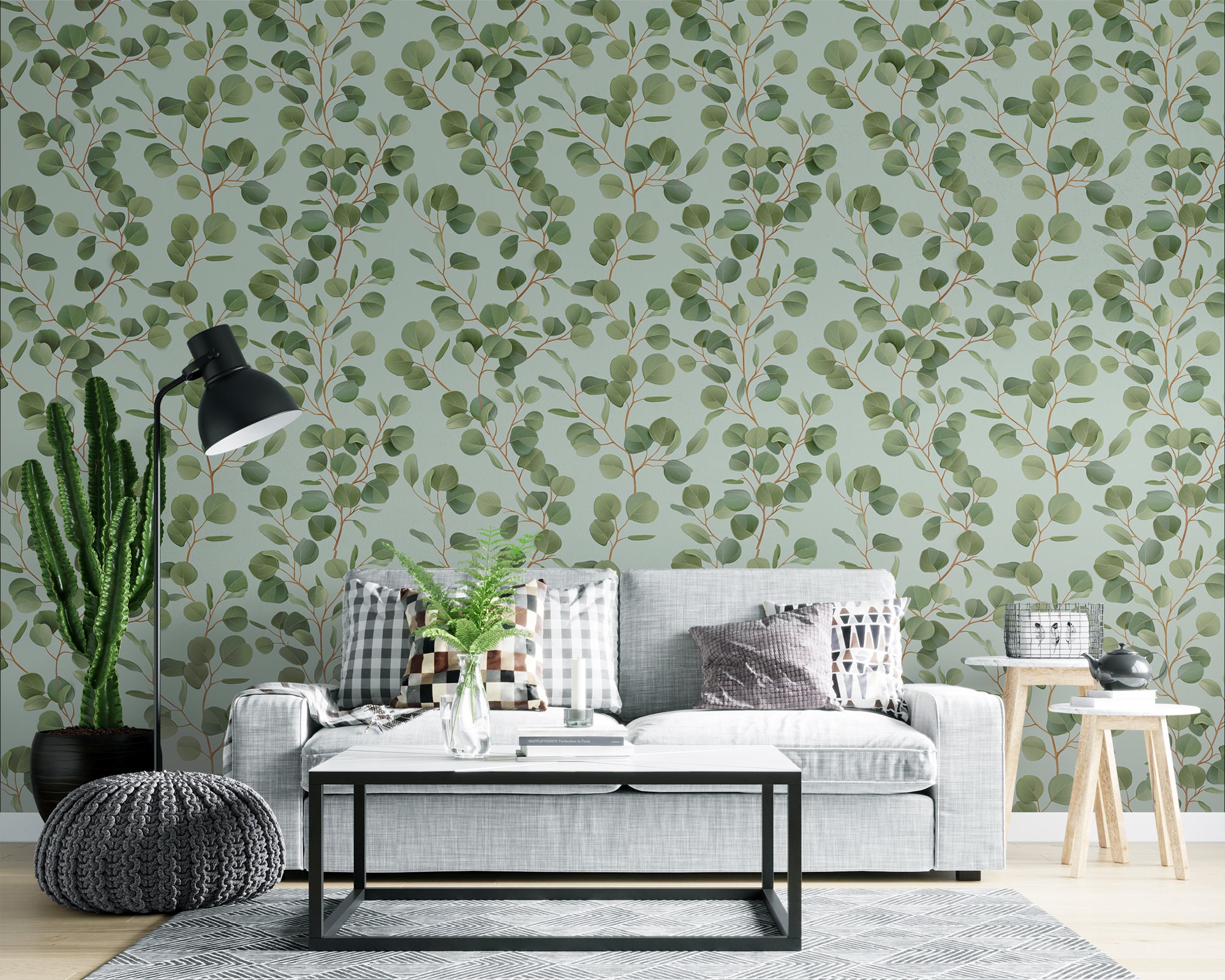 Buy Green Leaf Pattern Peel And Stick Self Adhesive Waterproof HD Wallpaper  by 100yellow Online  Natural  Floral Wallpapers  Wallpapers   Furnishings  Pepperfry Product