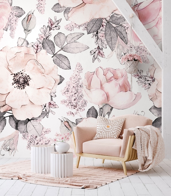 Light pink wallpaper discount