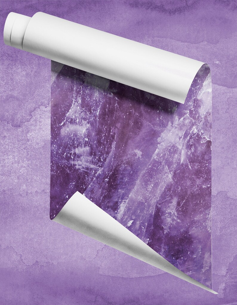 Polished Amethyst Stone Wallpaper Purple Crystal Wallpaper - Etsy