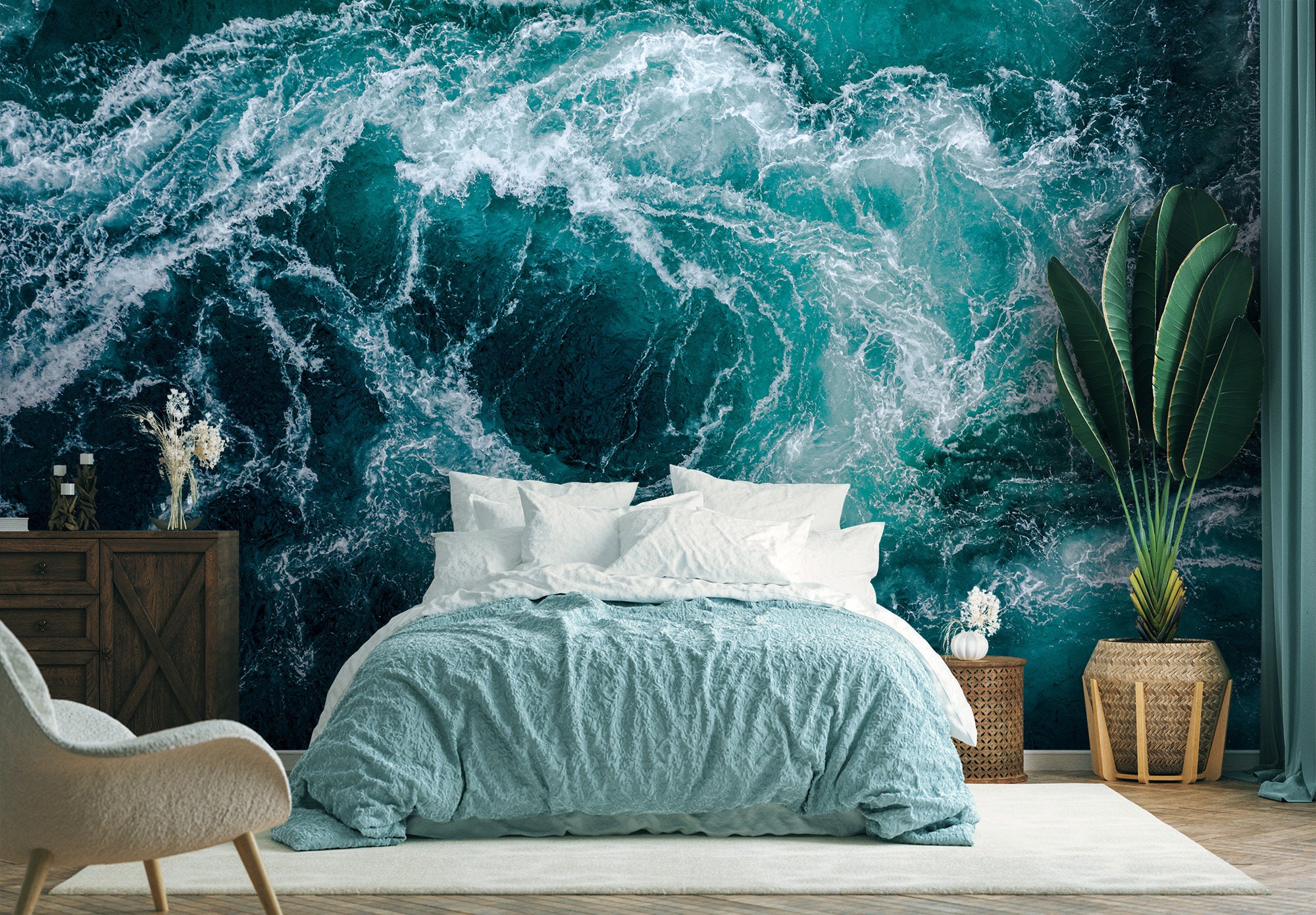Adesivi per porte autoadesivi murali Carta Da Parati Adesiva Per Porta 3D Carta Da Parati Autoadesiva Paesaggio Marino Spiaggia Decalcomania Per Porta Murale Per Camera Da Letto Bagno Poster In Vinile