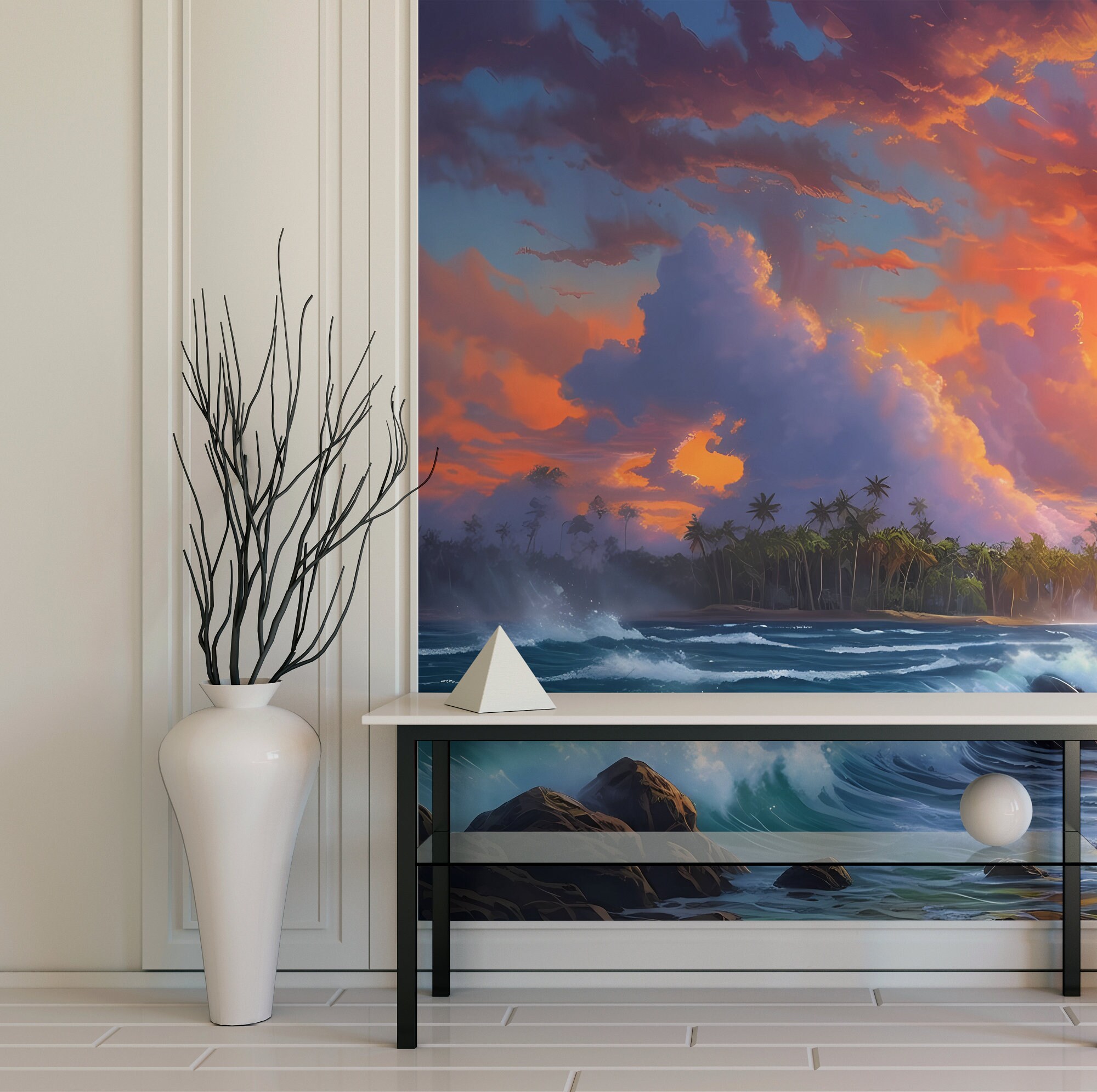 Hawaii Abstract Example Beautiful Hawaii Wallpaper, USA, Abstract Island Wall Mural • Peel and ...