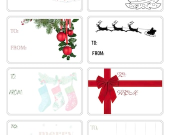 Downloadable, Printable Christmas Gift Tags