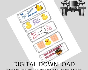 New York Off-Road duck tags four wheeling printable download