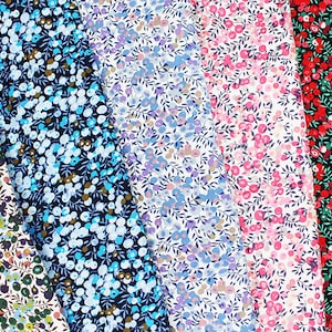 Berries Cotton Poplin- 5 colours- dress making- cotton fabric- by the metre- floral