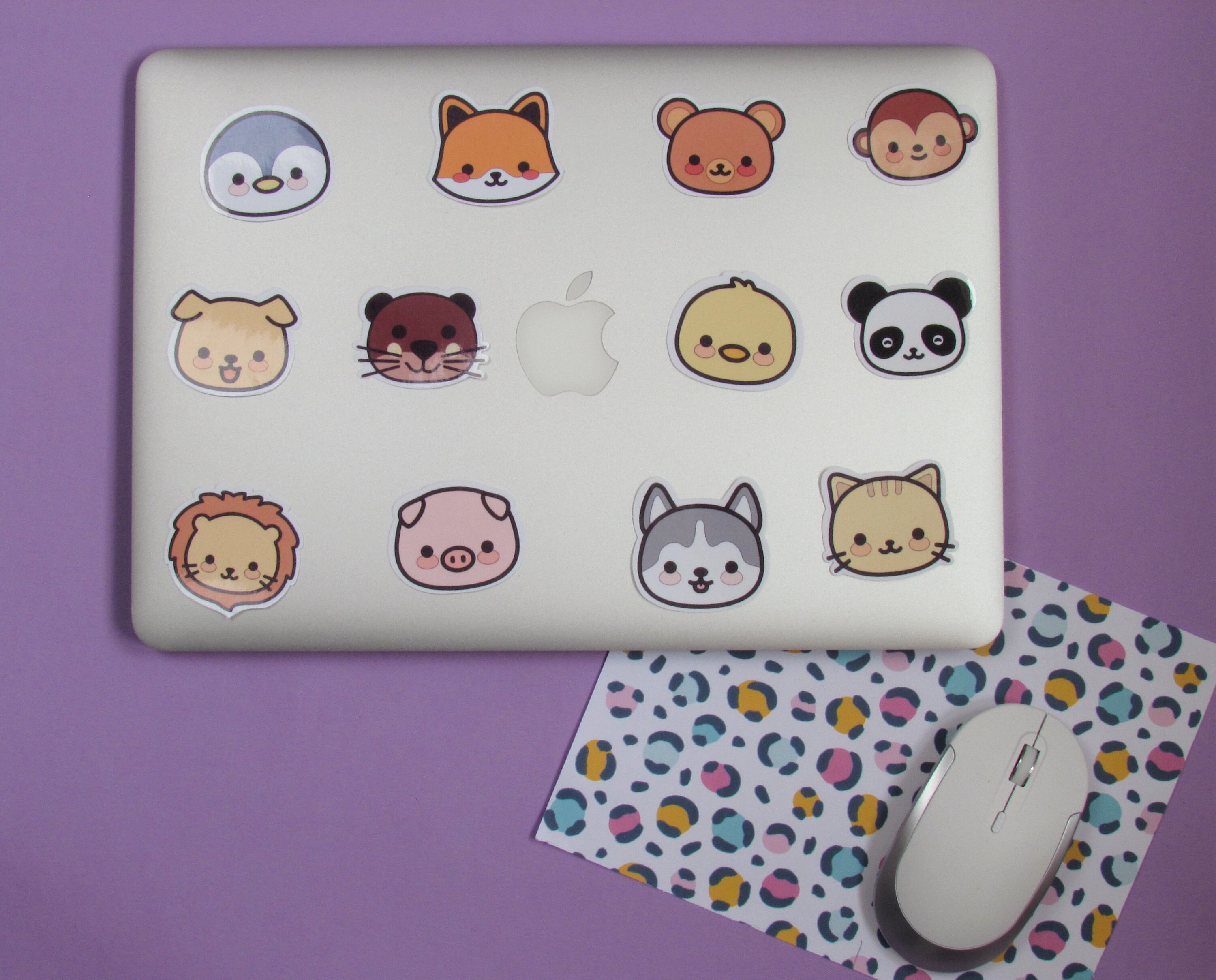 Animal Vinyl Stickers Set of 12 Etsy