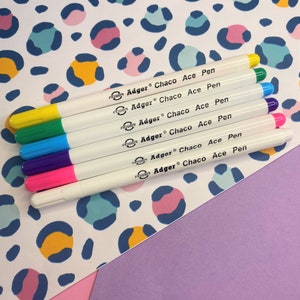 6 Pcs Embroidery Washable Fabric Pen, Water Soluble Ink Marker