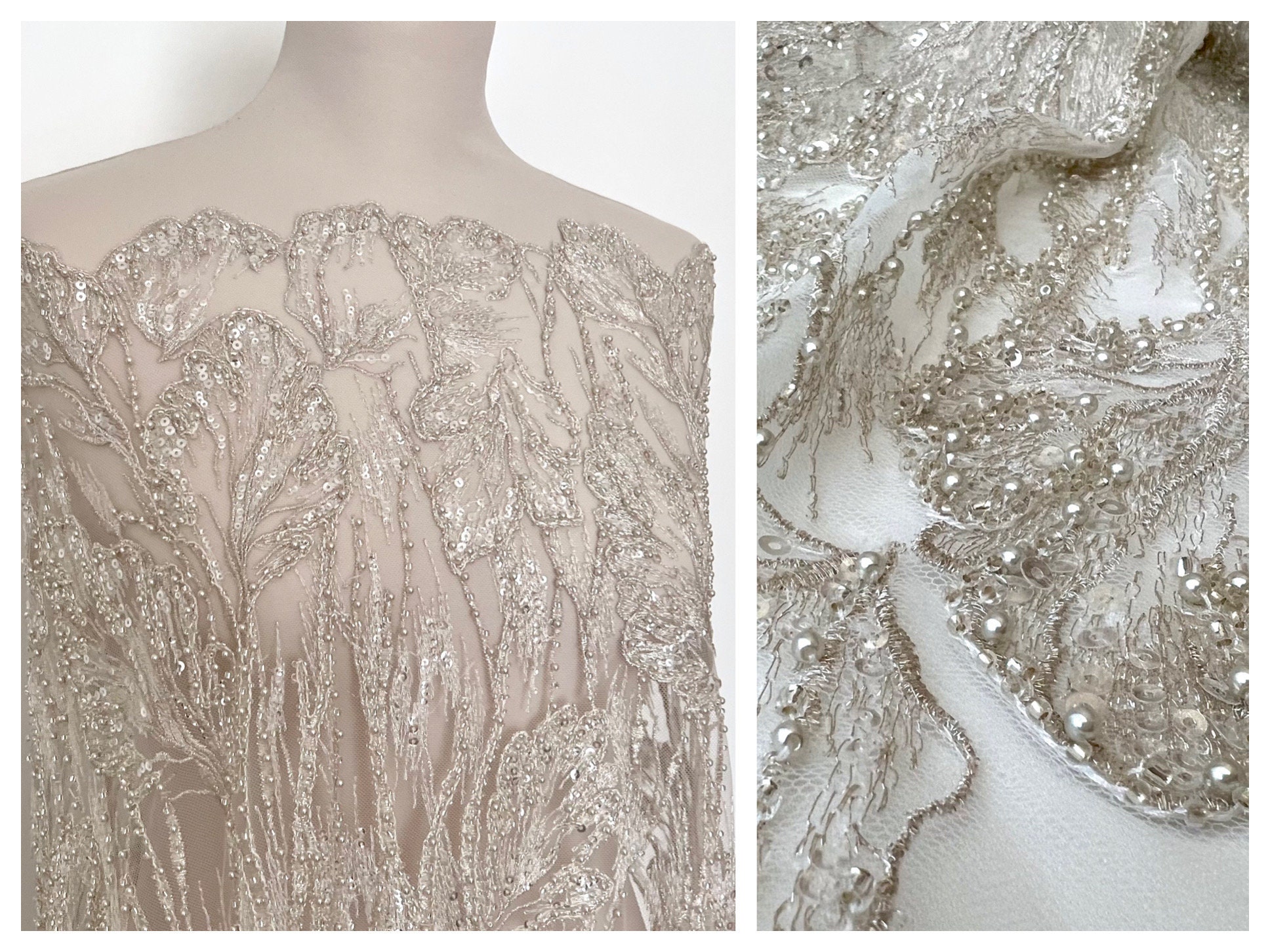 Beaded lace sale