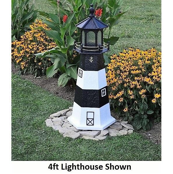 HSHD Lighthouse with Rotating Beacon LED Lights - Solar Lighthouse Lamp  Outdoor Decorative for Garden Patio Well Cover Gifts(Blue2)