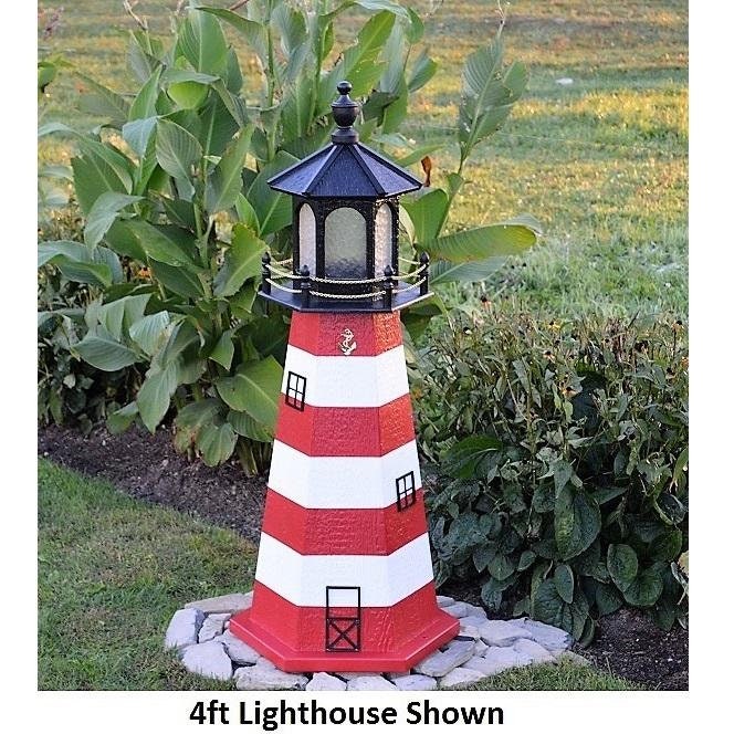 HSHD Lighthouse with Rotating Beacon LED Lights - Solar Lighthouse Lamp  Outdoor Decorative for Garden Patio Well Cover Gifts(Blue2)