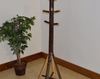 A&L Furniture Co. Amish-Made Rustic Hickory Coat Tree