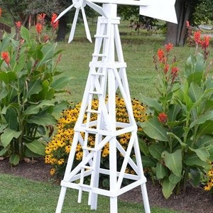 Amish-Made 82 Painted Wooden Farm Windmill Yard Decorations image 3