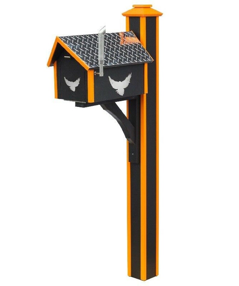 Amishmade Deluxe Mailboxes With Aluminum Diamondplate Roofs Etsy