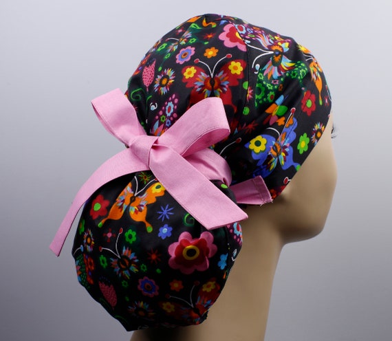 Doctors Hat Rbg Hat With Toggle Star Scrub Hat Scrub Cap Tie Back Scrub Cap Girl Power Scrub Cap HAT172
