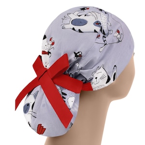 Gorros quirúrgicos para mujer, gorros quirúrgicos, gorro quirúrgico, gorro quirúrgico con cola de caballo de gato