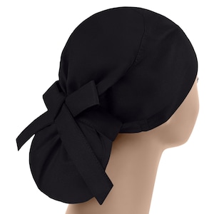 Womens scrub caps, surgical scrub hats, scrub hat, surgical scrub cap, black ponytail
