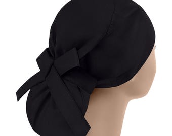Womens scrub caps, surgical scrub hats, scrub hat, surgical scrub cap, black ponytail