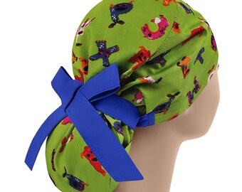 Scrub cap, scrub hat, womens scrub caps, scrub hats for women, letters ponytail