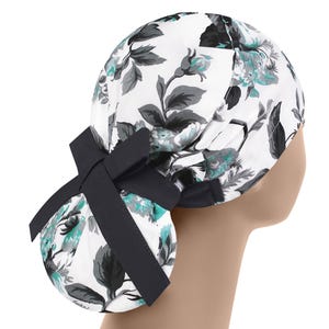 Casquettes de gommage pour femmes, chapeaux de gommage chirurgicaux, bonnet de gommage, casquette de gommage chirurgicale, queue de cheval florale