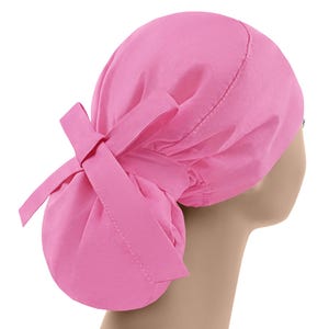 Womens scrub caps, surgical scrub hats, scrub hat, surgical scrub cap, pink ponytail