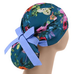 Scrub cap, scrub hat, womens scrub caps, scrub hats for women, butterfly ponytail