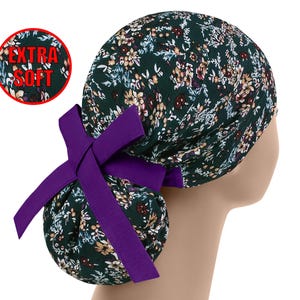 Womens scrub caps, surgical scrub hats, scrub hat, surgical scrub cap, floral ponytail
