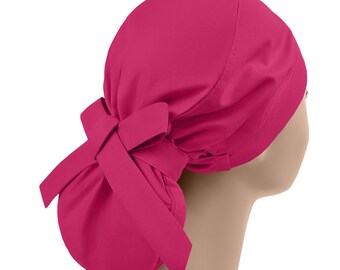 Womens scrub caps, surgical scrub hats, scrub hat, surgical scrub cap, pink ponytail