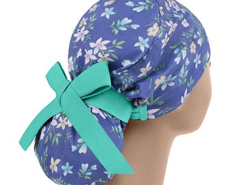 Chapeaux de gommage, casquette de gommage pour infirmière, bonnet de gommage chirurgical, casquettes de gommage pour femmes, queue de cheval florale