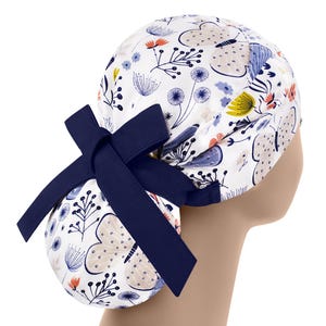 Scrub cap, scrub hat, womens scrub caps, scrub hats for women, butterfly ponytail