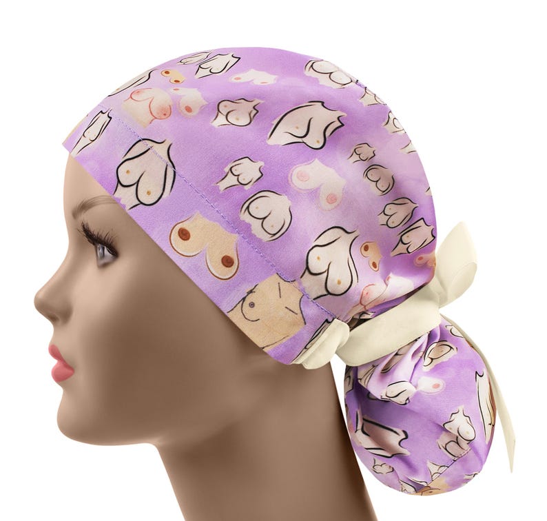 Breast Surgical Cap, Ponytail Scrub Hats, Scrub Caps for Women, Nurse ...