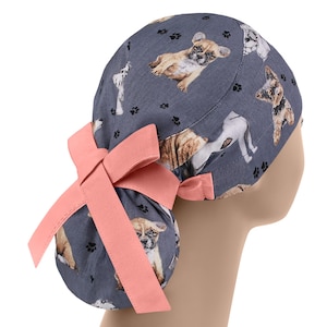 Scrub caps, or scrub hats, surgical cap women, womens scrub hat, dog ponytail