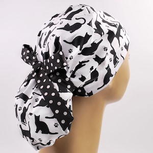 Gorros quirúrgicos para mujer, gorros quirúrgicos, gorro quirúrgico, gorro quirúrgico con cola de caballo de gato