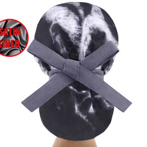 Satin lined ponytail, scrub caps, surgical cap women, scrub hats, nurse cap, marble scrub hat