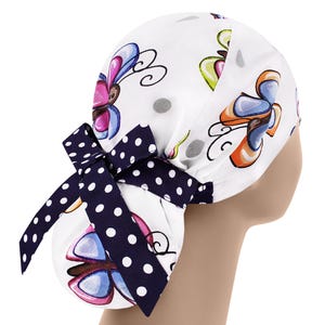 Scrub cap, scrub hat, womens scrub caps, scrub hats for women, butterfly ponytail