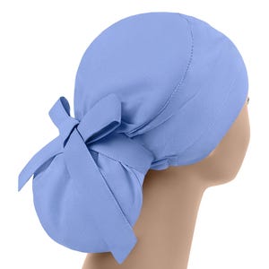 Womens scrub caps, surgical scrub hats, scrub hat, surgical scrub cap, blue ponytail
