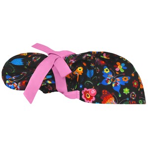 Gorro de quirófano, gorro de quirófano, gorros de quirófano para mujer, gorros de quirófano para mujer, cola de caballo de mariposa imagen 4