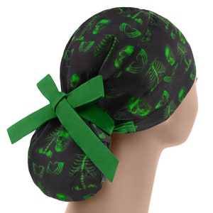 Scrub cap skeleton, ponytail nurse cap, spine surgical hats, scrub hat for woman, organs surgical cap, bones medical cap