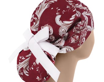 Scrub caps for women, scrub hat, ponytail scrub hats, surgical scrub cap, surgery cap