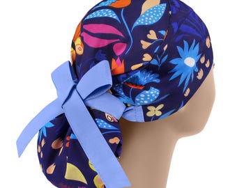 Gorro de quirófano, gorro de quirófano, gorros de quirófano para mujer, gorros de quirófano para mujer, cola de caballo de mariposa
