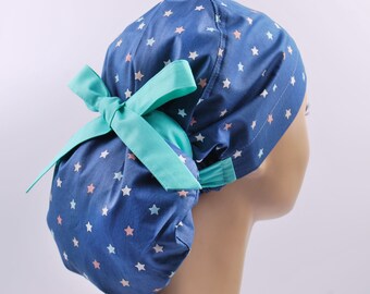 Scrub hat, scrub cap ponytail, surgical scrub hats, surgery caps, star or caps