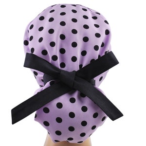 Scrub caps for women, scrub hat, ponytail scrub hats, surgical scrub cap, polka dot surgery