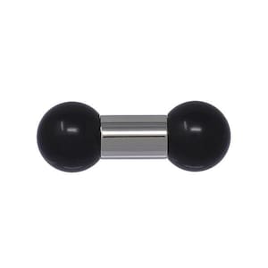 8mm gauge (0g) Eclipse Barbell, Internally threaded 316L stainless steel boy jewellery