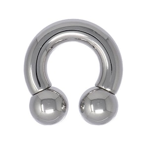 Trojan Circular Barbell 8mm gauge (0g) Internally threaded 316L stainless steel (5/16&quot; gauge)