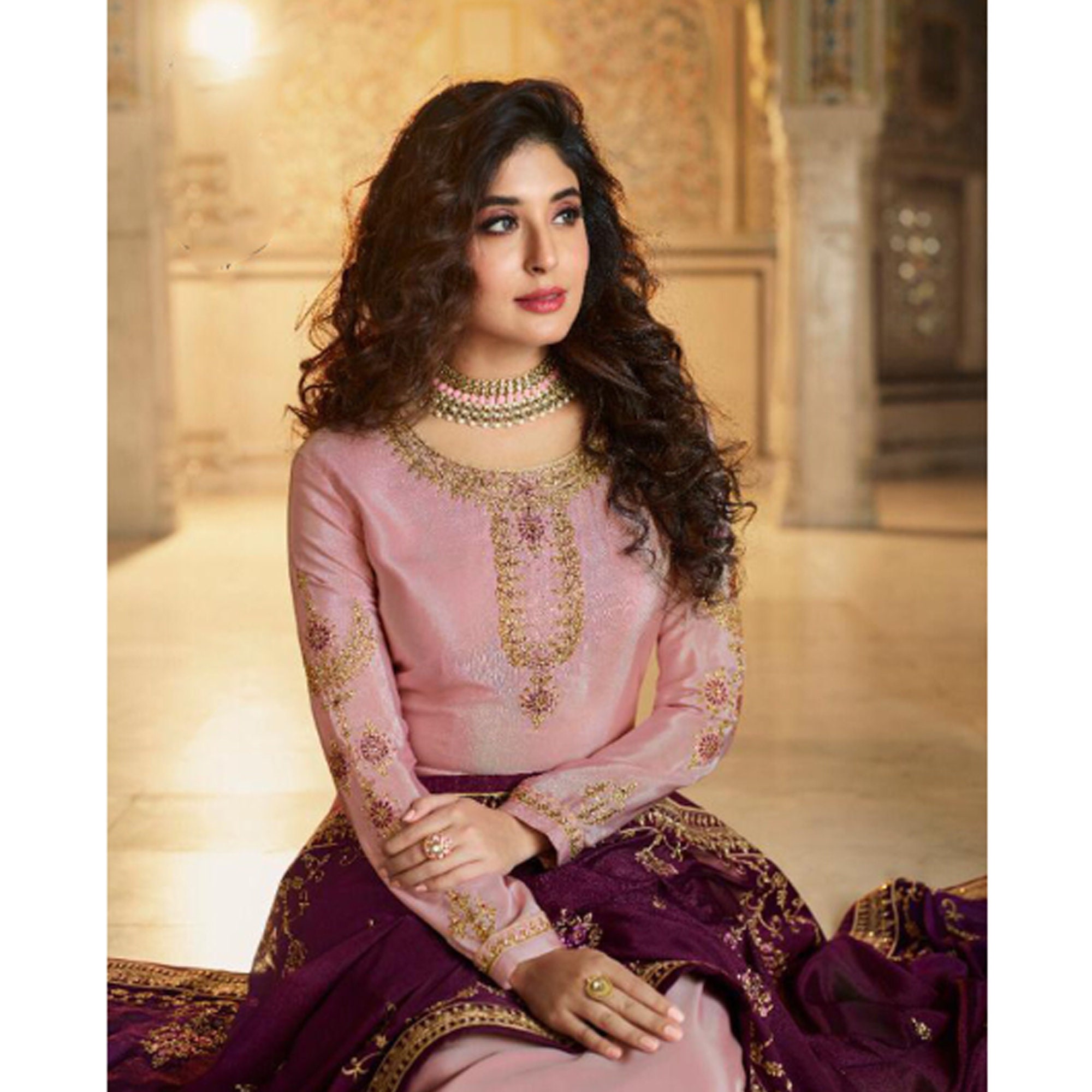 Buy Magicthreads Women's Banarasi Silk Golden Weaving Salwar Suit Dress  Material With Dupatta(ST_KMKB_BK) at Amazon.in