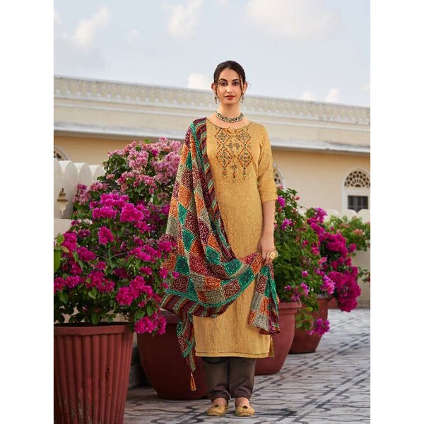 Women's Wear Designer Trouser Pant Suits Hand Made Pakistani Ramadan-Eid Special Party wear Shalwar Kameez Bandhani Printed Dupatta Dresses