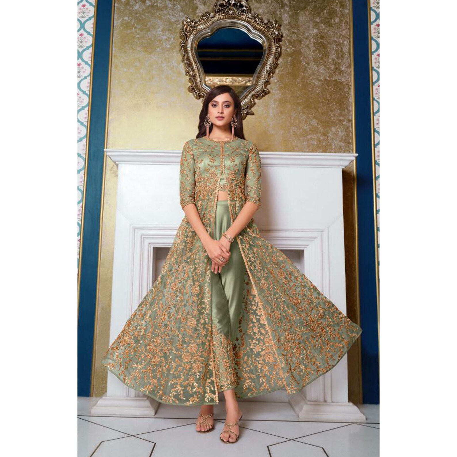 light pista colour gown