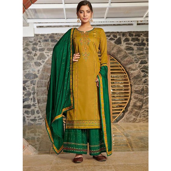 Buy Lemon Yellow Salwar Suit online-Karagiri