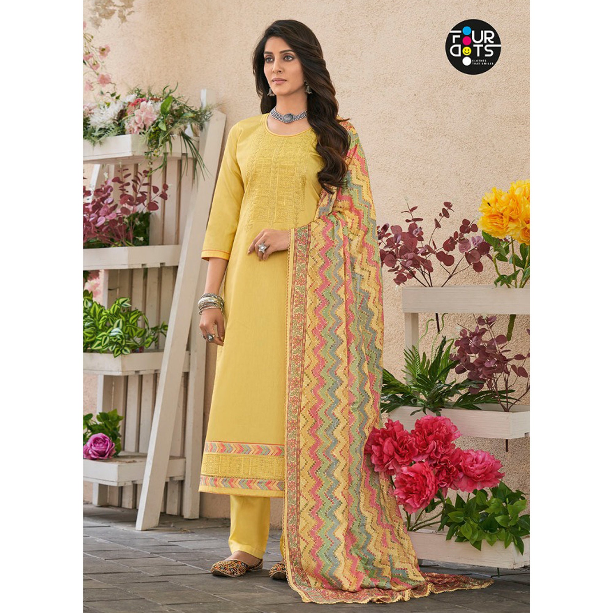 Regular Wear Rainbow Colorful Plus Size Salwar Kameez Suits Etsy