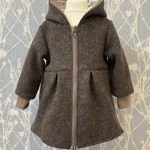 Walk coat Walk brown mottled zipper and hood cuffs and lining customizable (also available in other Walk colors)
