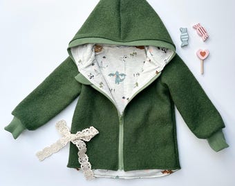 Walk jacket Walk reed green cuffs in light green dragon with zipper and hood cuffs and lining customizable