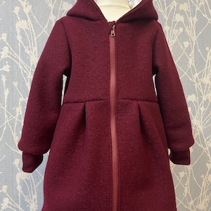 Walk coat Walk Bordeaux Zipper and hood Cuffs and lining customizable (also available in all other Walk colors)